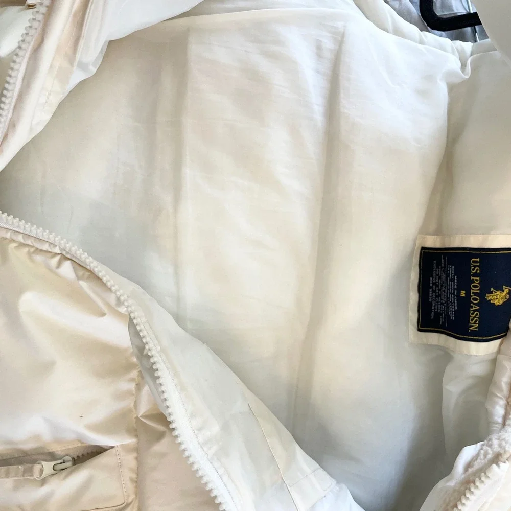 US Polo Assn Puffer Vest Fleece Lined Sleeveless Jacket‎ USPA Logo M Streetwear - Picture 11 of 15